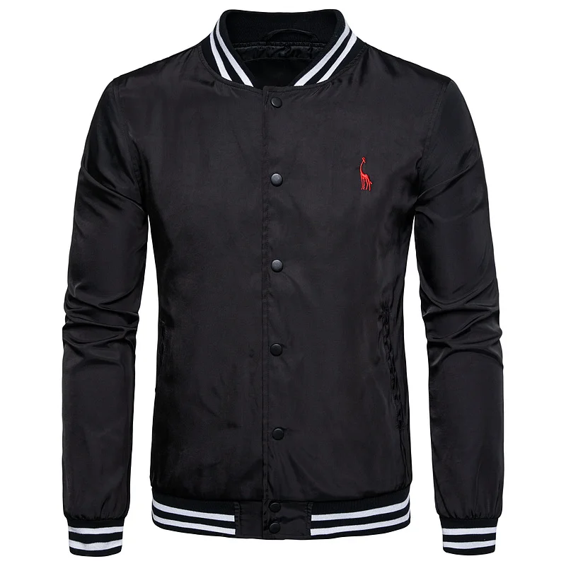 2019 Fashion Giraffe Brand Baseball Jacket Men Casual Stand Colar Bomber Jacket Waterproof Sporting Mens Jackets US Size 2019 Fashion Giraffe Brand Baseball Jacket Men Casual Stand Colar Bomber Jacket Waterproof Sporting Mens Jackets US Size