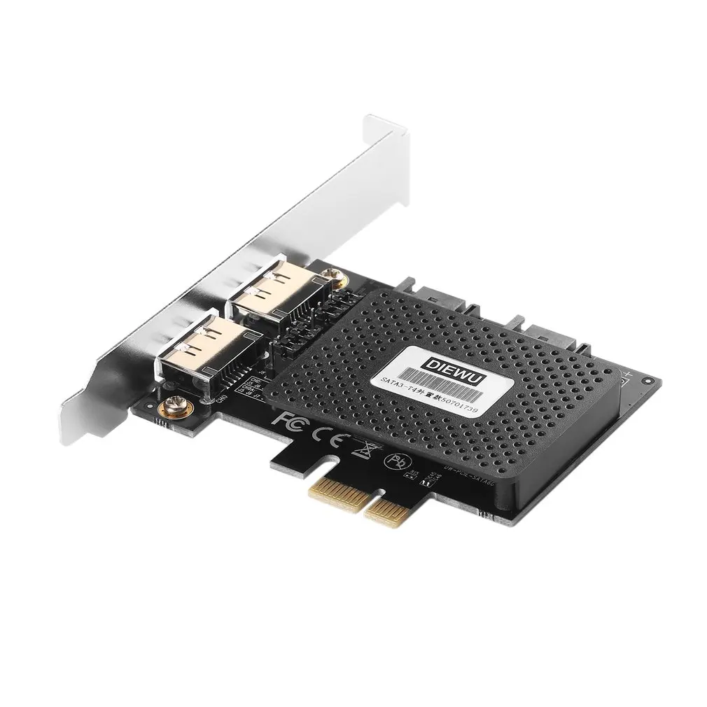 DIEWU захват IPQ и I/O PCI-E к ESATA3.0 адаптер расширения активированный SSD твердотельный жесткий диск мульти I/O контроллер карты