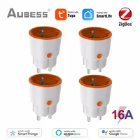 Tuya ZigBee 3.0 Smart Power Plug EU 16A Smart Socket Energy Monitor Outlet Wireless Voice Remote Control Alexa Google Home