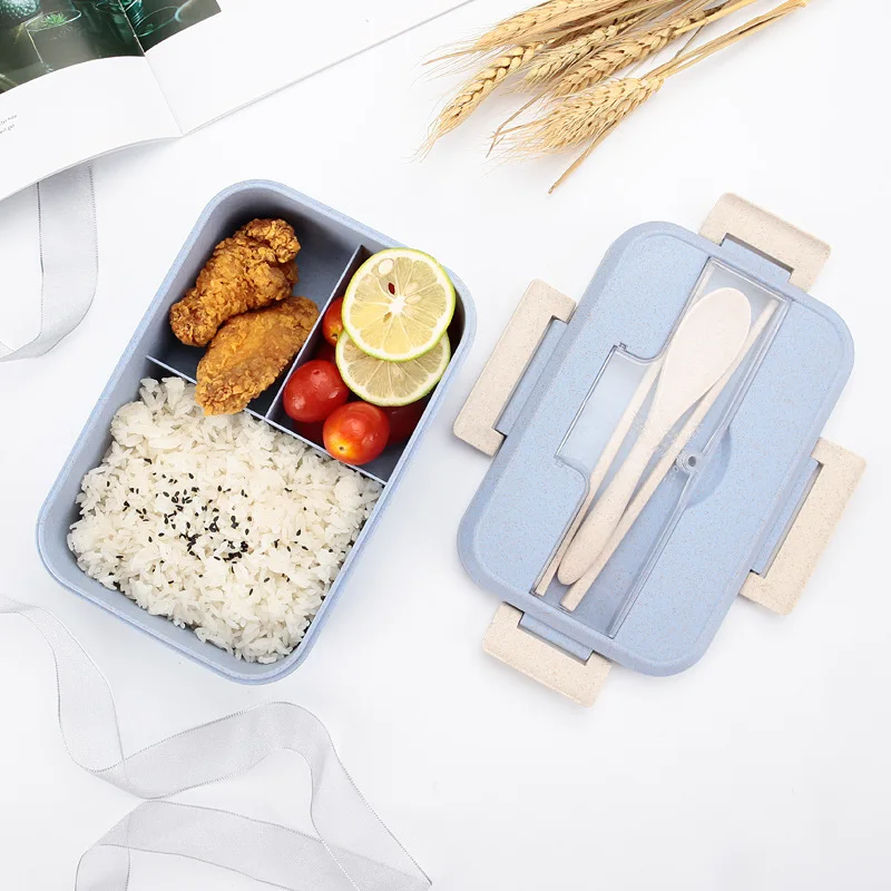 ZOOOBE Ланч-бокс для микроволновки пшеничной соломы с Посуда столовая посуда контейнер для хранения еды Детский Школьный для детей Bento Box