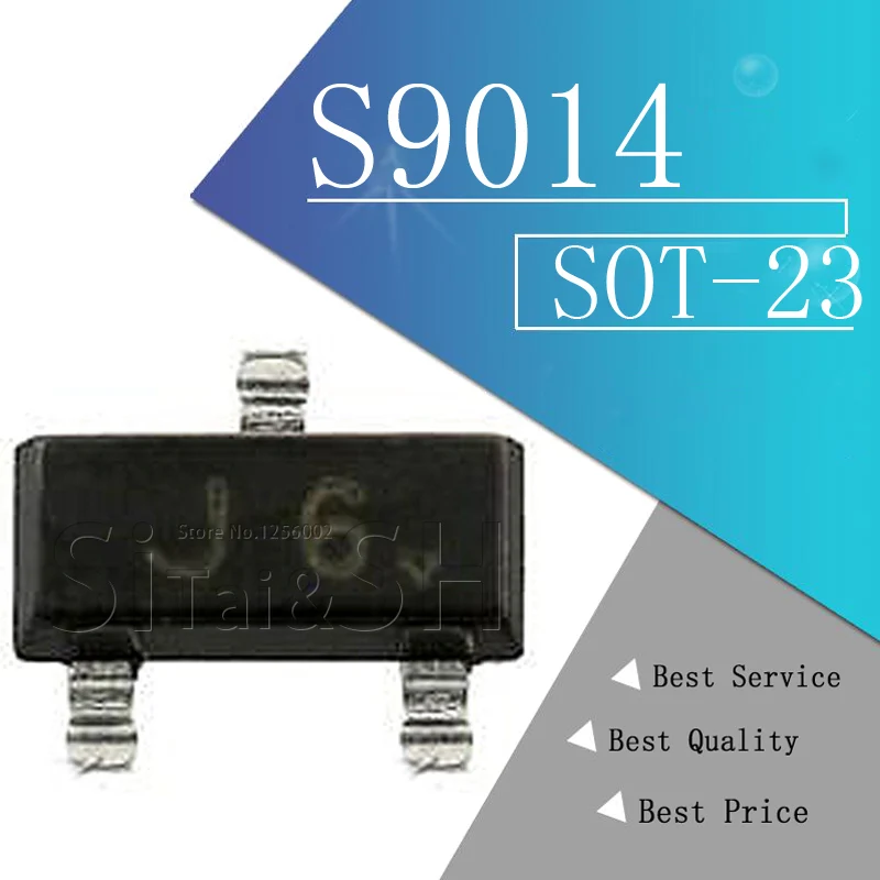 100pcs S9014 Sot23 9014 Sot Smd J6 Sot23 New Transistor Integrated