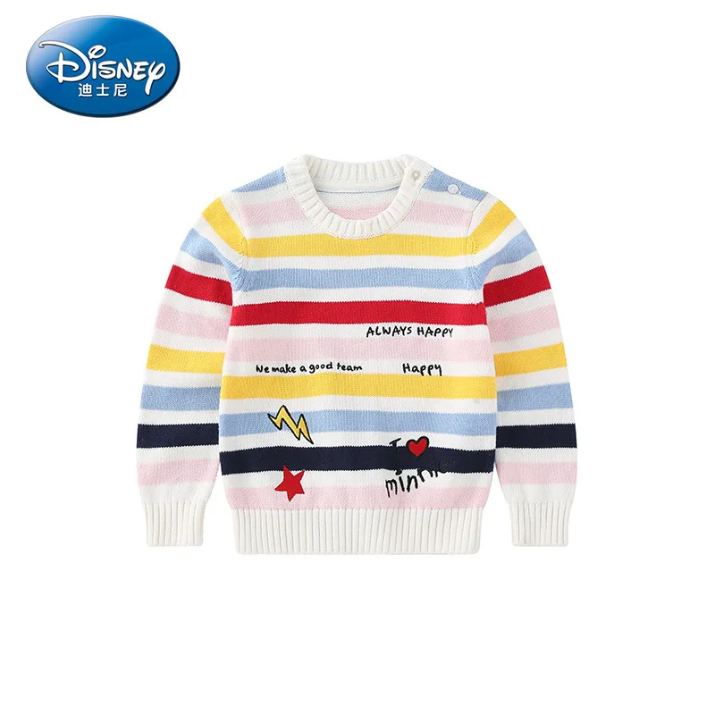 Детский свитер disney; вязаный свитер для девочек; Новинка года; детский топ с Минни Маус; детские свитера; одежда с Микки Маусом; свитера для девочек