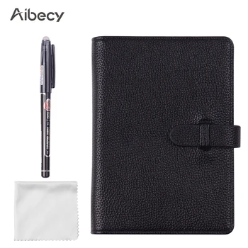 

Erasable Reusable Smart Notebook Hardcover Writing Journal Loose-leaf Leather Note Book Wet Hot Erase A6 Size 50 Sheet Notebook