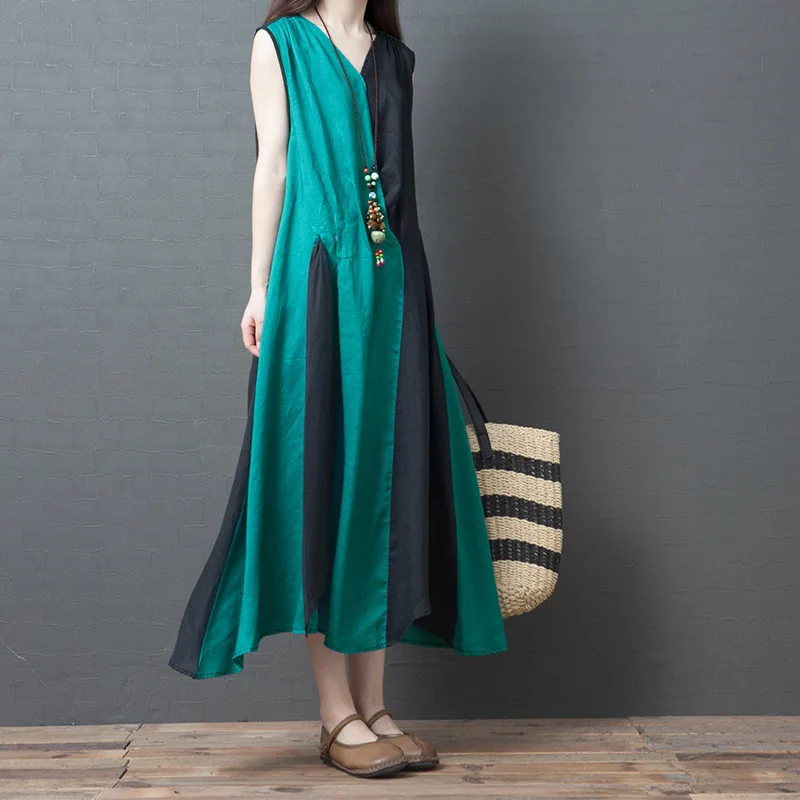 

Women's Spring And Summer New Style 2019 Korean-style Loose And Plus-sized WOMEN'S Dress Fashion Comfortable Mixed Colors Mid-le