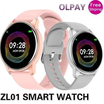 

Smart Watches Zl01 Women Full Touch Screen Smart Bracelet Blood Pressure Monitor Weather Forecast Smartwatch for Xiaomi Samsung