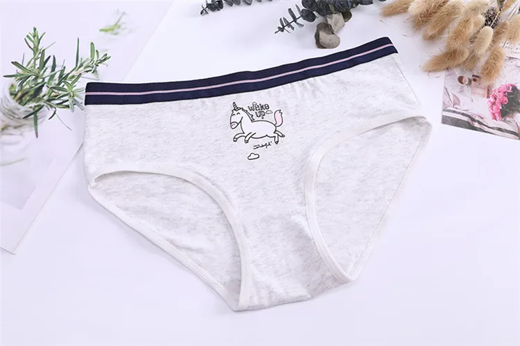 Cartoon Unicorn Panties Girls Cotton Underwear Kids Soft Breathable Briefs Teenage Girls Underwear Majtki Dziewczynka