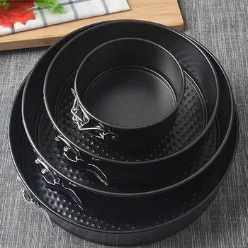 

Non-Stick Metal Baking Mold Stainless Steel Round Cake Tray Baking Tool Detachable Base Baking Tray Cake Supplies Kitchen Tools