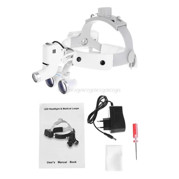 

3.5X Magnify High Intensity LED Light Headlight Headband Loupe Binocular Loupes Rechargeable D13 19