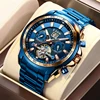 LIGE 2022 New Fashion Diver Watch Men Top Brand Luxury Automatic Men Watch Casual Tourbillon Mechanical Wrist Watches For Men 4