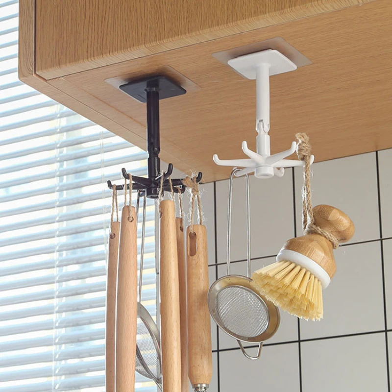 Kitchen Hook Multi-Purpose Hooks 360 Degrees Rotated Rotatable Rack For Organizer And Storage Spoon Hanger Accessories Drop Ship | Дом и сад