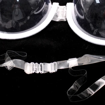 Women Fashion Ultra-thin Underwear Cup Transparent Push Up Strap Invisible Bras Clear style look very sexy sex toys for woman 5