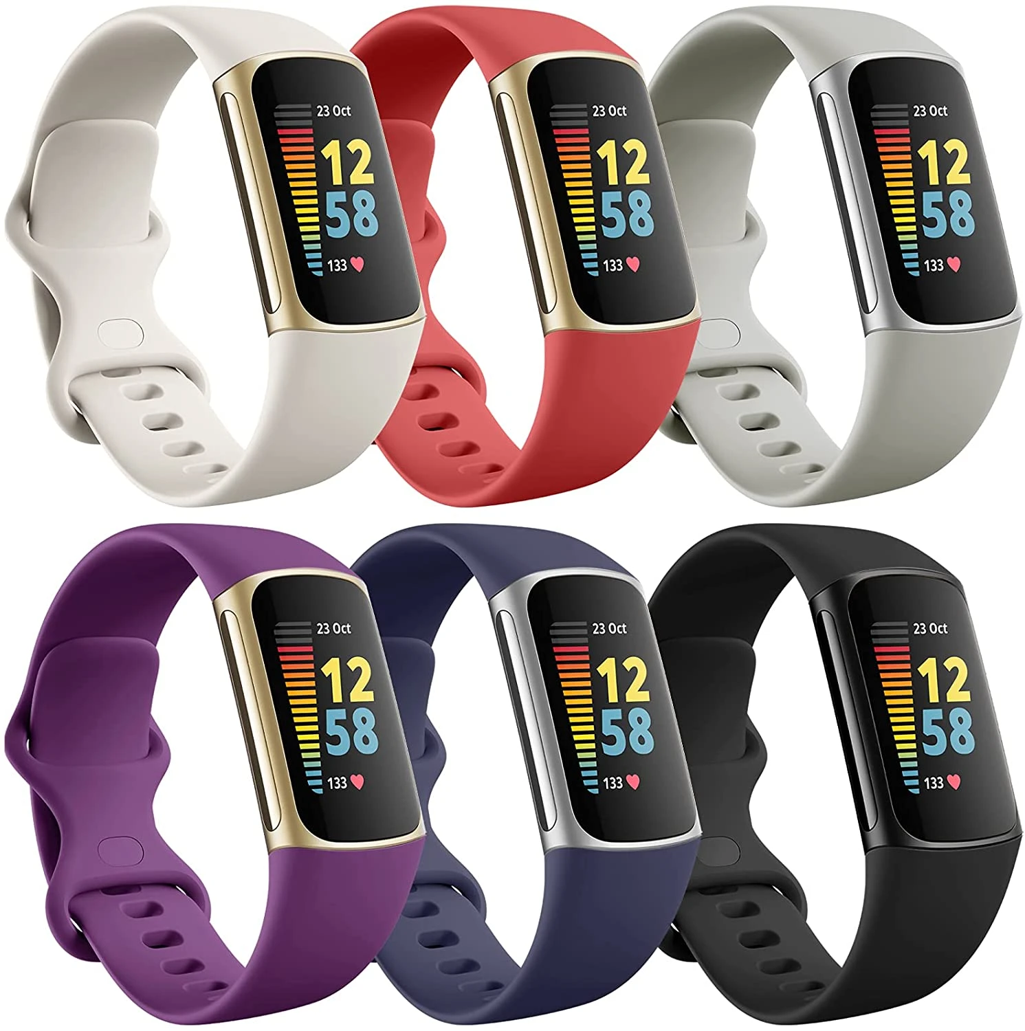 Correa de silicona para reloj inteligente Fitbit Charge 5, pulsera  deportiva para hombre y mujer|Accesorios inteligentes| - AliExpress