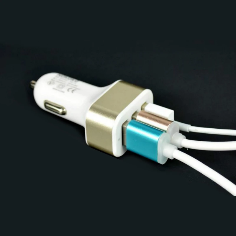Универсальное автомобильное зарядное устройство с тройным USB 3 порта адаптер для