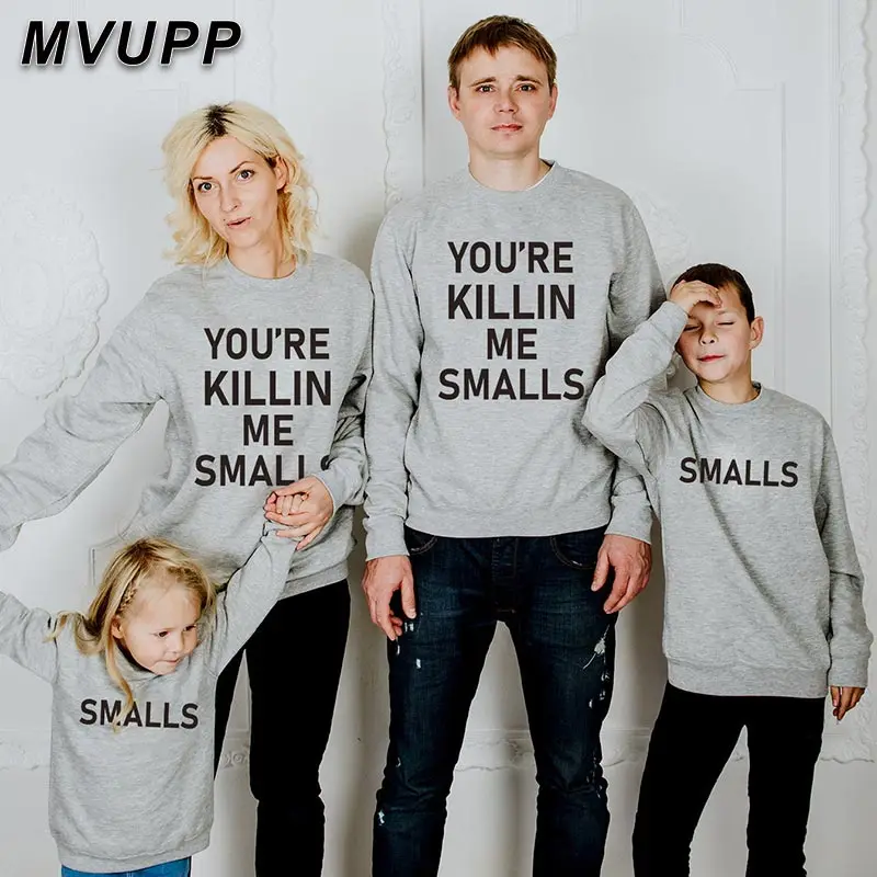 MVUPP/ г. Топы, очень крутые Семейные свитшоты с изображением убийцы зимние Свитшоты модные Семейные свитшоты для мамы, папы, сына и дочки