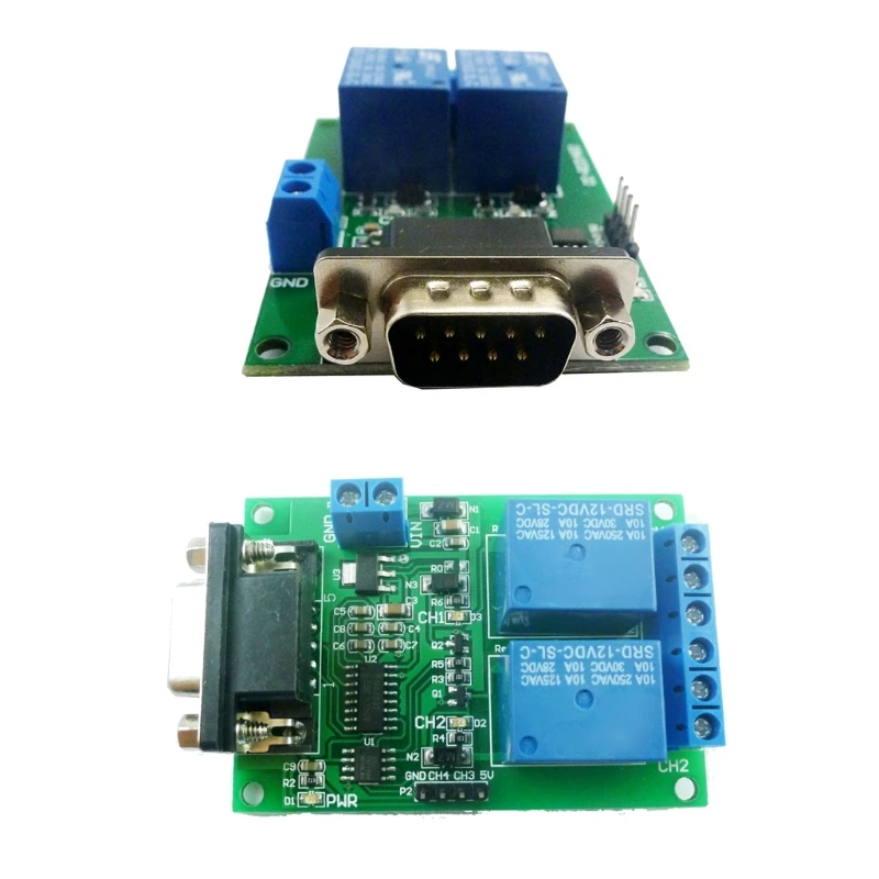 Двухканальное реле управления последовательным портом Y8AC RS232 платы