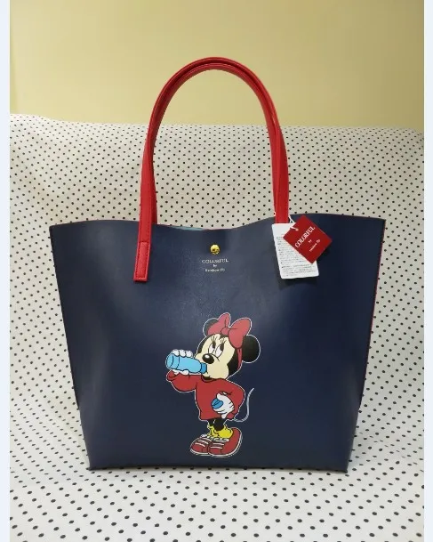 Disney Микки Маус сумка ПУ плечо мультфильм леди сумка Большой Вместимости Сумка женские модные сумки сумка - Цвет: 5