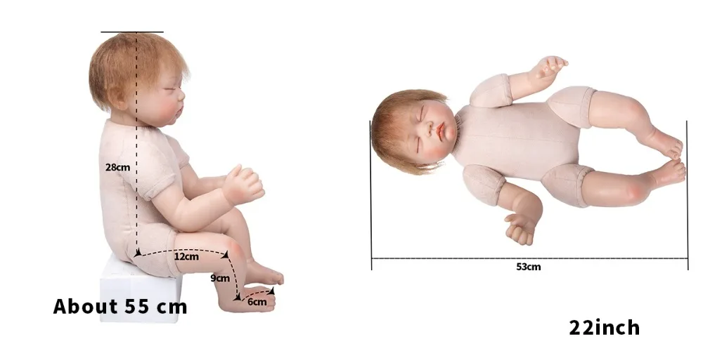22 inch 55 cm B