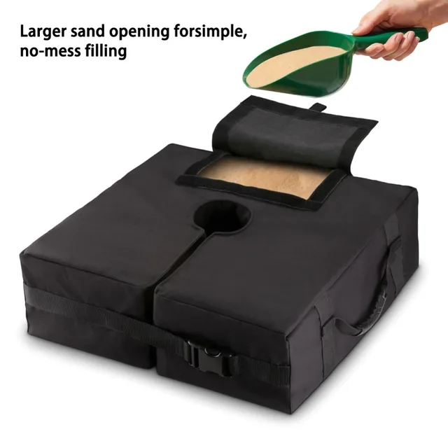 Nylon Parasol Lombkorona Bázis Rögzített Homokzsák Kültéri Terasz Esernyő Alaptömeg -Táska Nagy Teherbírású Homokzsákok Állvány Alap