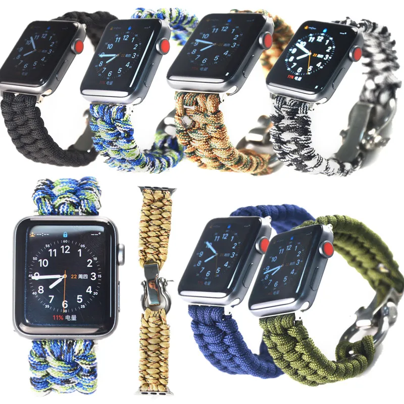 

New Design Rope Watch Bands for Apple Watch 4 3 2 1 38MM 42MM Bands Replacement Watchband Strap for iWatch Series 4 40mm 44mm