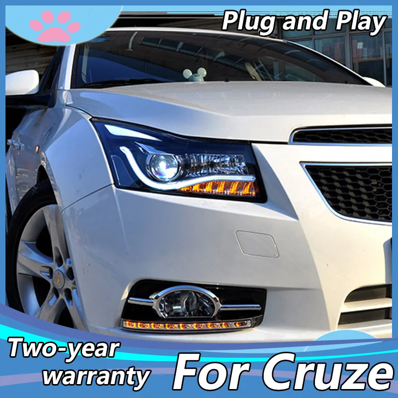 Автомобильная фара для Chevrolet Cruze фары 2009-2015 светодиодный DRL Q5 биксеноновые линзы