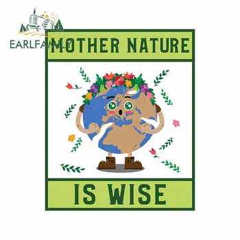 

EARLFAMILY 13cm x 10.5cm For Mother Nature Is Wise Cartoon Car Stickers Vinyl Material Decal Car Styling Graffiti Decoration