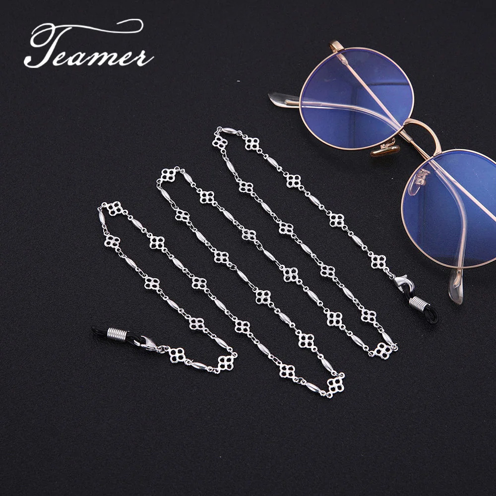 

Teamer Lucky Four-leaf Clover Metal Glasses Chain Women Glasses Strap Sunglasses Chain Lanyards Holder Eyewear Accessories