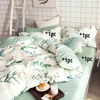 

Egyptian Cotton Bedding Sets 4 in 1 (flat Bedsheet Pillowcase Duvet Cover) Printed Linens Sheet Pillowcase Duvet Cover