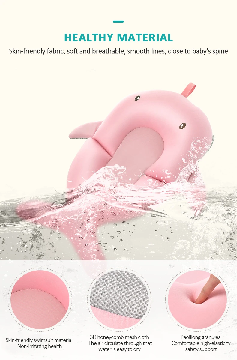 Мультяшная портативная Детская ванна для душа, коврик для ванной, нескользящий коврик для ванной, безопасная подушка для ванной, мягкая складная подушка