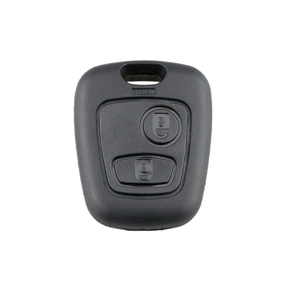 Carcasa de repuesto para llave de coche, 2 botones, ciego de coche, carcasa Fob para Peugeot 206, 307, 107, 207, 407, sin hoja