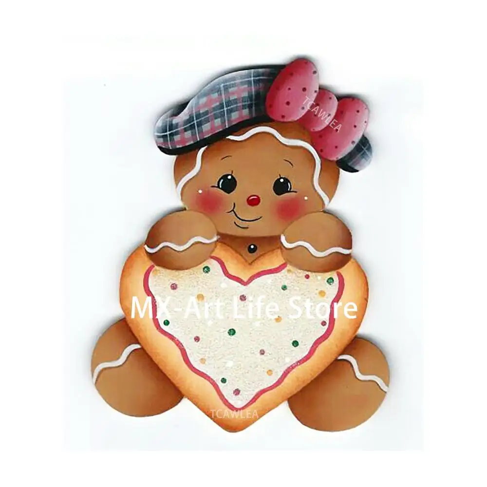 Металлические Вырубные штампы Love Heart Ginger Man Рождественская кукла трафарет для