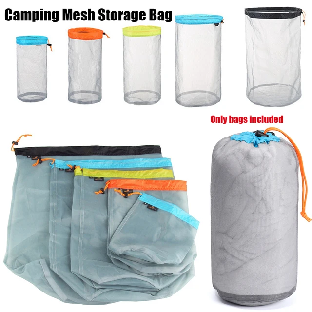 Sacchetto In Rete Di Nylon Con Drawstring - Leggero E Resistente, Per Sport E Viaggi (XL, Blu) - Foto 4