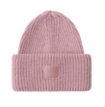 pure wool Осенняя и зимняя вязаная шерстяная шапка, шерстяная шапка, плотная теплая шапка для женщин - Цвет: pure wool