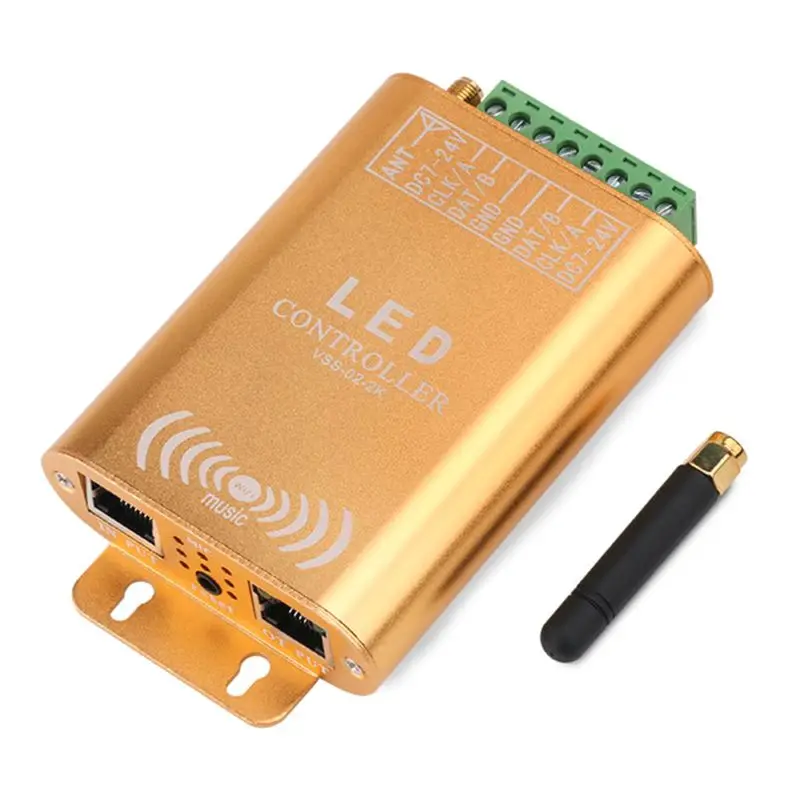 

wifi connection SPI controller, 2048 pixel LED digital addressable controller, dream color strip light controller with micphone