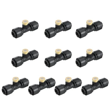 

10pcs Mist Spray Sprinklers + Tees Connector Nozzles Garden Mist Sprinker Irrigation Water Control Sprayer Drip Irrigation