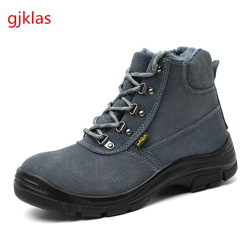

Winter Warm Work Shoes Steel Toe Safety Shoe Dustproof Anti Puncture Electro Welding Boots Sparkproof Outdoor Construction Shoes