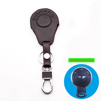 

Genuine Leather Car Key Case Cover Shell For BMW Mini Cooper Convertible Clubman R56 R57 R58 R60 R61 3 buttons starline a93