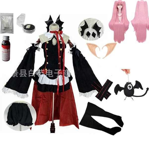 Аниме Серафим конца Owari no Seraph Krul Tepes униформа косплей костюм полный комплект платье наряд