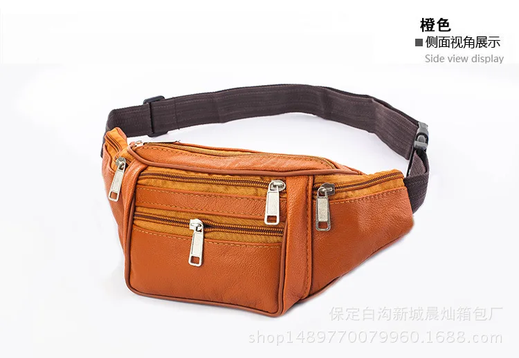 Wholesale Genuine Leather Casual Business Wallet Korean-style Men's Outdoor Running Waterproof Large-Volume Can Come Appearance