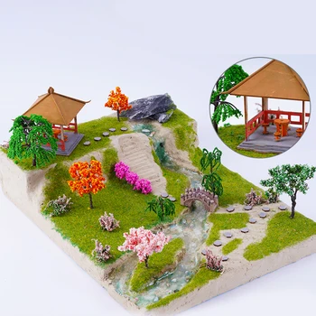

DIY Sand Table Model Building Material Kit Waterscape Cream Landscaping Mud Pavilion Outdoor Landscape Decor