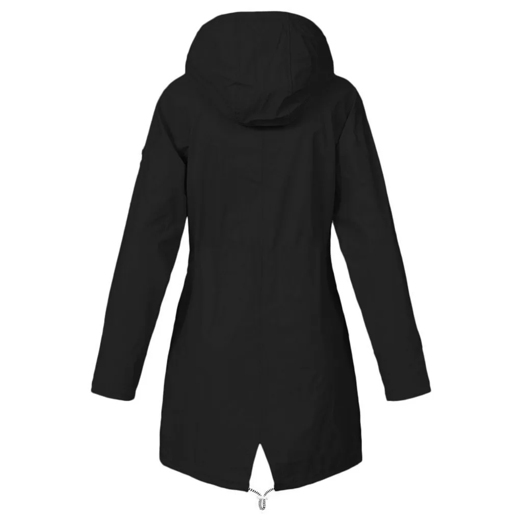 Страусиная дождевик женский водонепроницаемый с капюшоном Свободное пальто зимняя куртка женская верхняя одежда плащ размера плюс S-5XL парки Outdoo