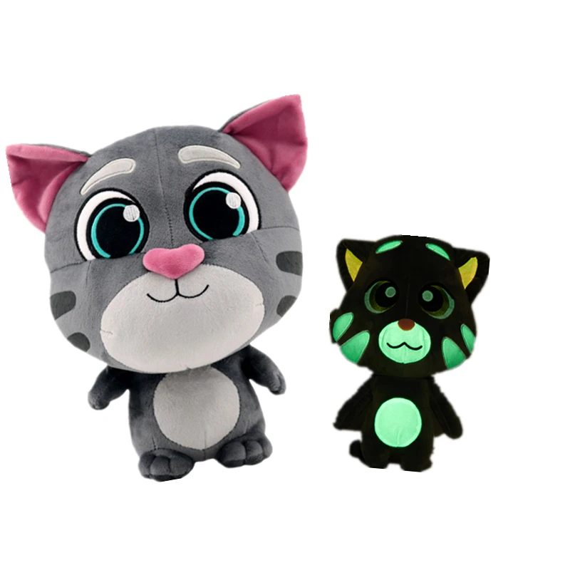Светится в темноте, игрушки для кошек+ плюшевый Кот Том, светящиеся мягкие животные, говорящие том и друзья, подарок на Рождество, день рождения для ребенка