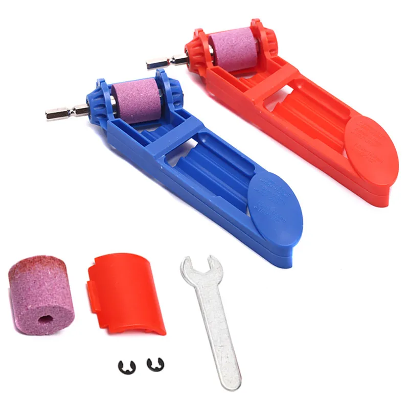 1Set Portable Drill Bit Sharpener Corundum Grinding Wheel for Grinder Polishing Kit Wheel Drill Bit Sharpener