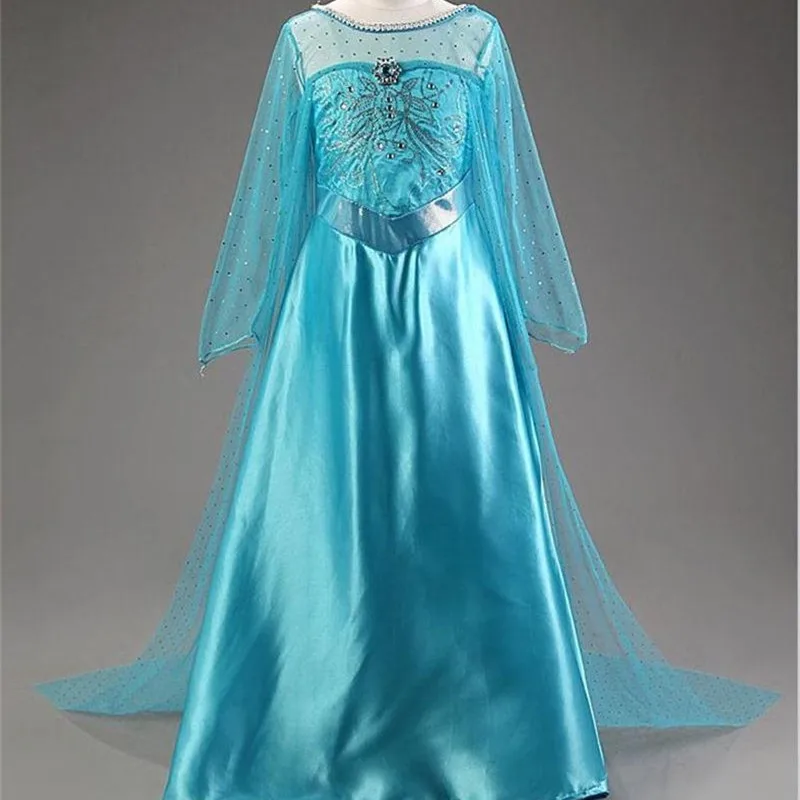 Платья Анны и Эльзы для девочек; маскарадные костюмы принцессы на Хэллоуин; детская одежда для рождественской вечеринки; Одежда для девочек на день рождения; Elza Vestidos