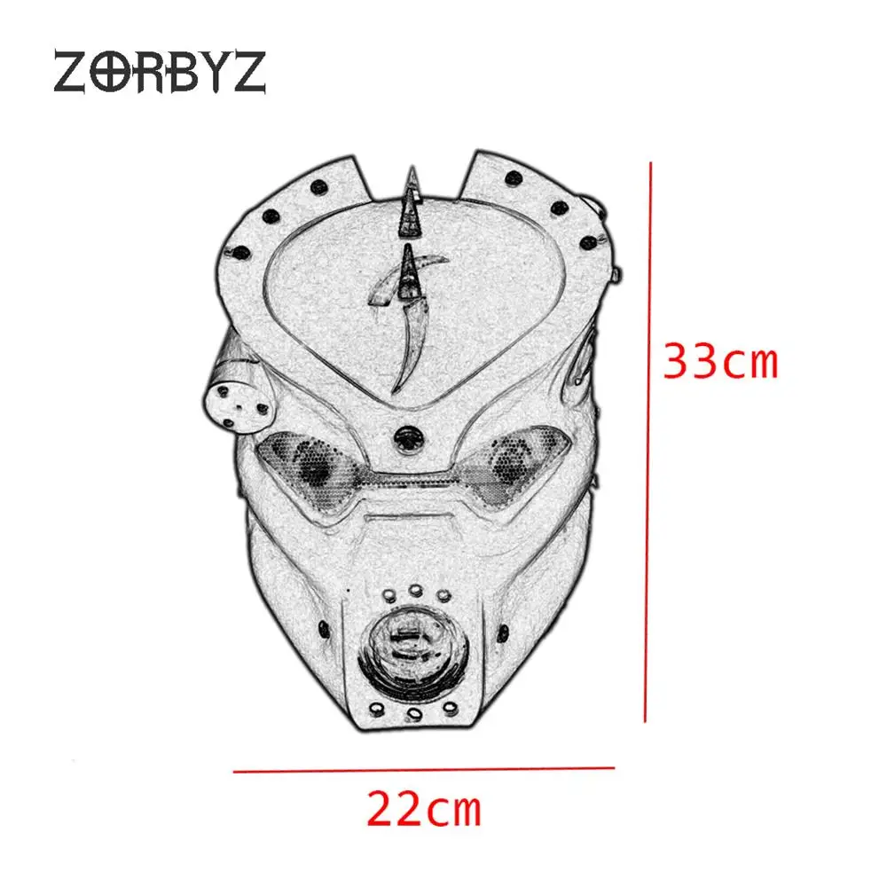 ZORBYZ 28 43 мм Универсальный головной свет мотоцикла СИД синий череп фара вилка