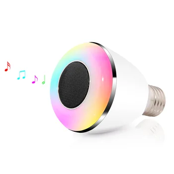

Newest Phone App Bluetooth 4.0 Control Smart Audio Music Speaker E27 RGB LED Light Bulb free shipping