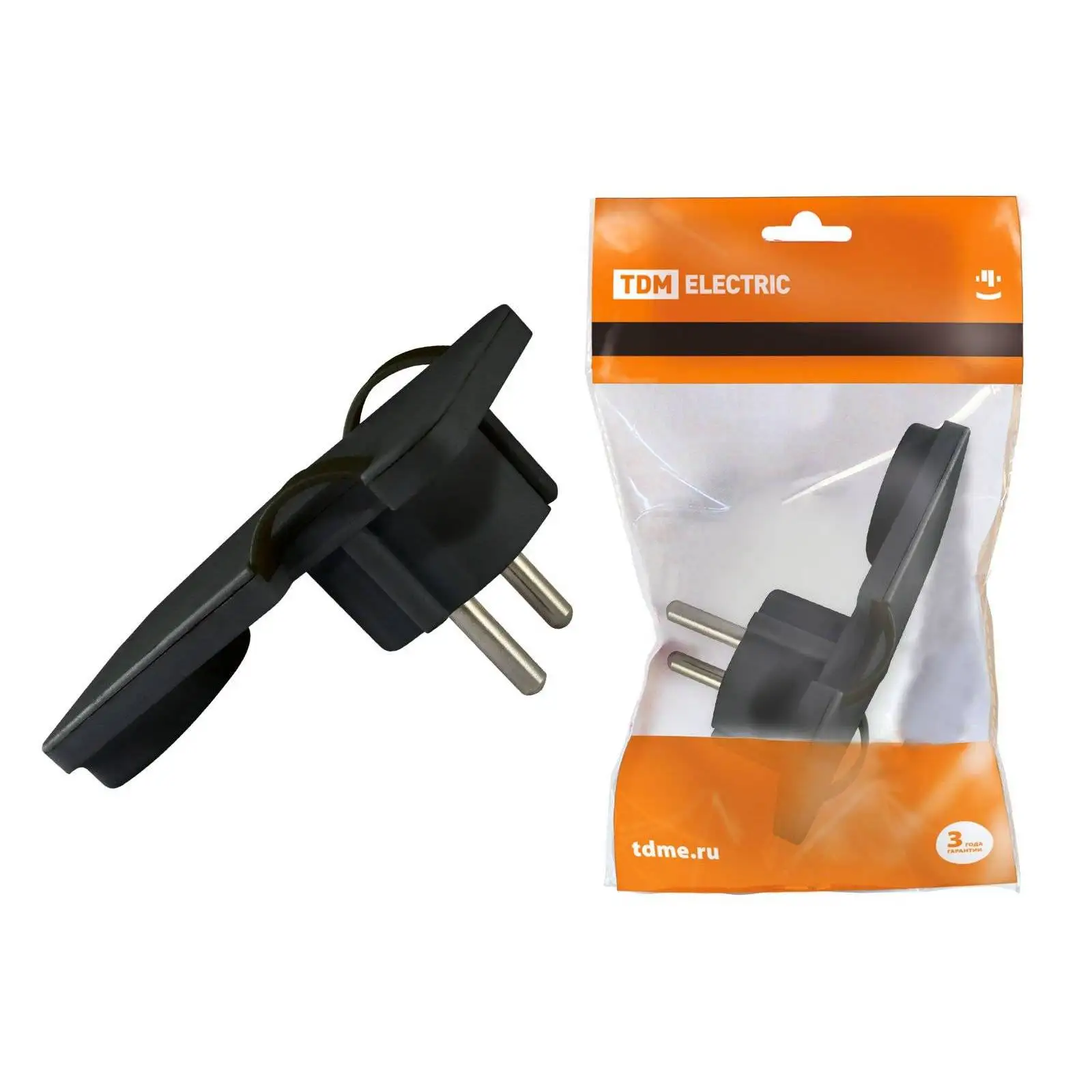 Fork angular flat (8mm) black 16A 250 V TDM sq1806-0194 afbeelding