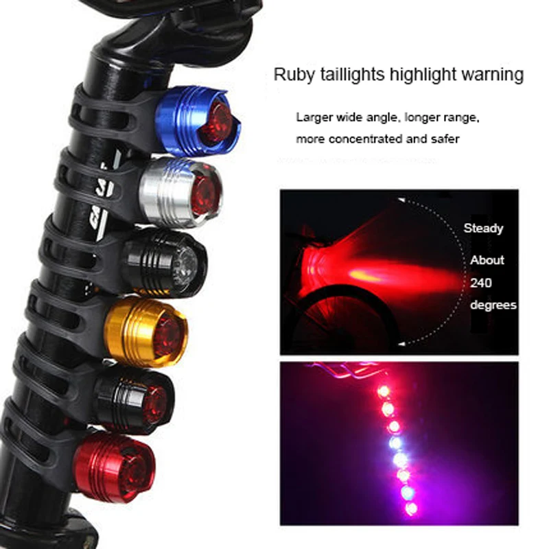 Sale Aluminum Bicycle Cycling Front Rear Tail Helmet Red BlackLED Flash Lights Safety Warning Lamp Cycling Caution Light Waterproof 5 Sale Aluminum Bicycle Cycling Front Rear Tail Helmet Red BlackLED Flash Lights Safety Warning Lamp Cycling Caution Light Waterproof 5