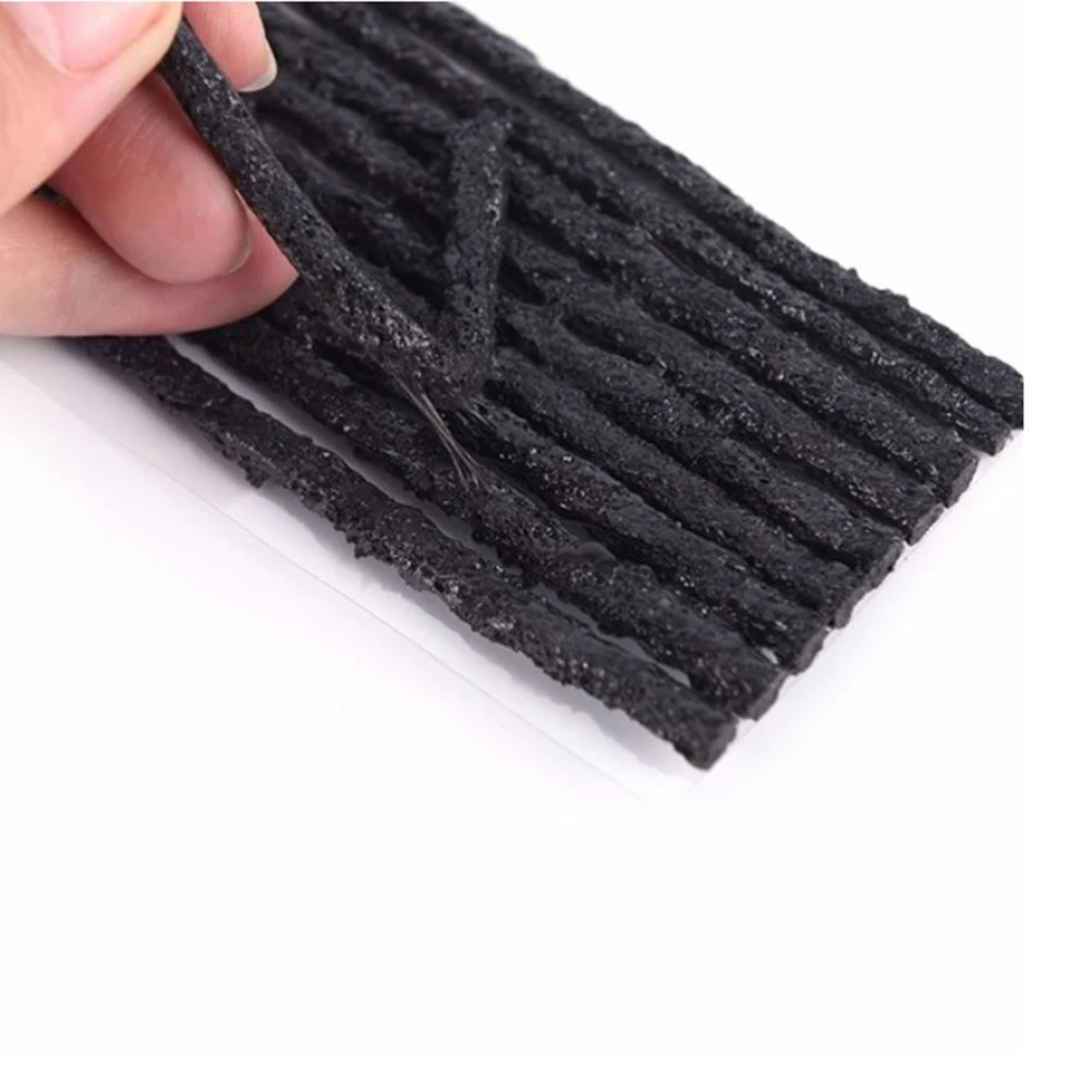 100cs Car Tubeless Seal Strip Automotive Vacuum Wheels Tire Puncture Tape Auto Tire Repair Tools- 100*3.5mm Black A30