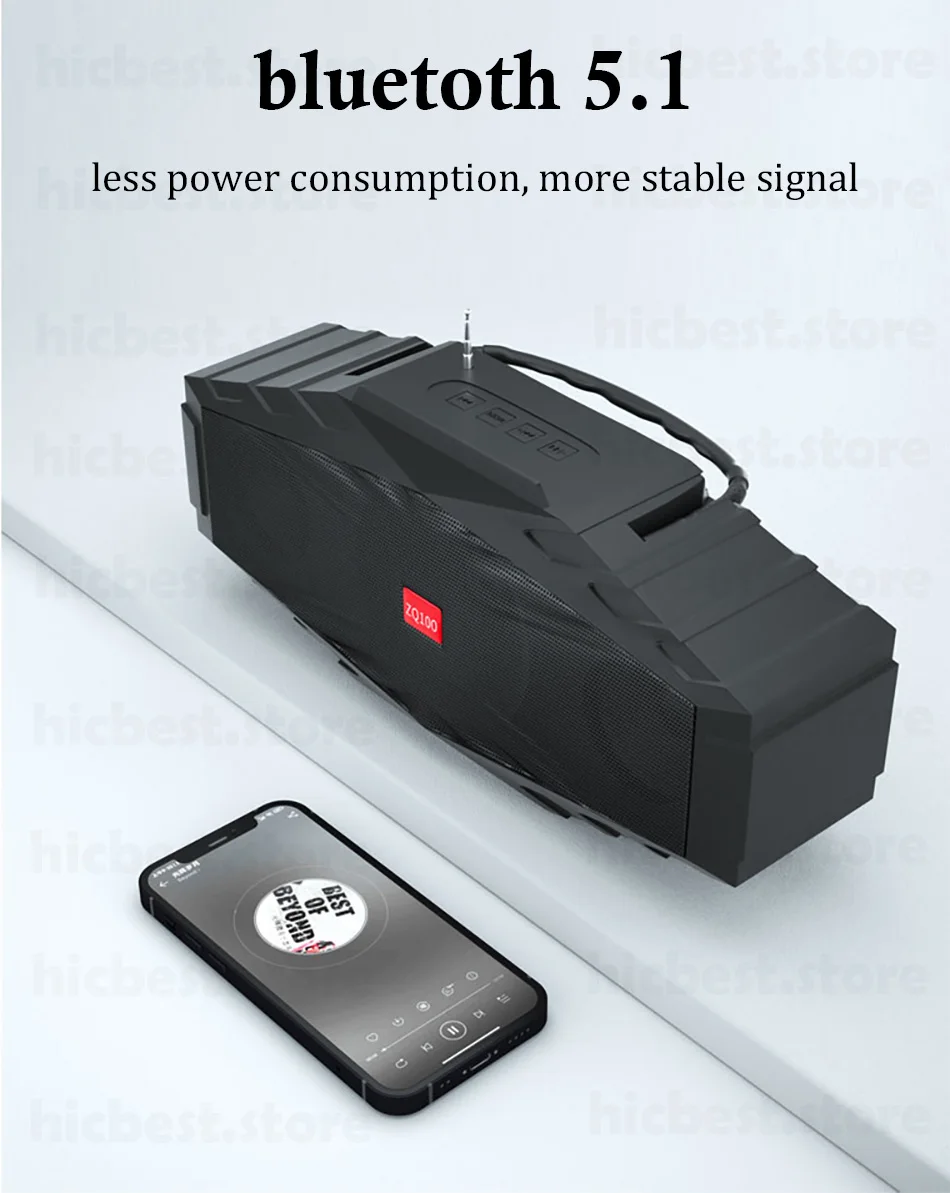 Solar Charging Wireless Speaker With FM Radio LED Flashlight TF Card Support Outdoor Solar Power Blutooth Speaker Beach Boombox