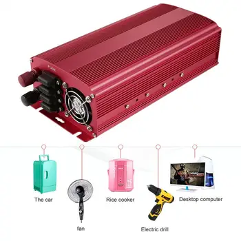 

Portable 1500W/3000W Power Car Vehicle Inverter with LCD Display Automotive Converter Power Supply with Dual USB Ports